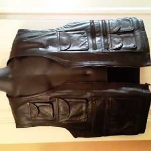 ❗S O L D❗ Men's Sanzzini Leather Motorcycle Vest🏍